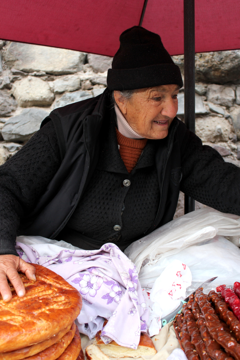 Elder sharing food